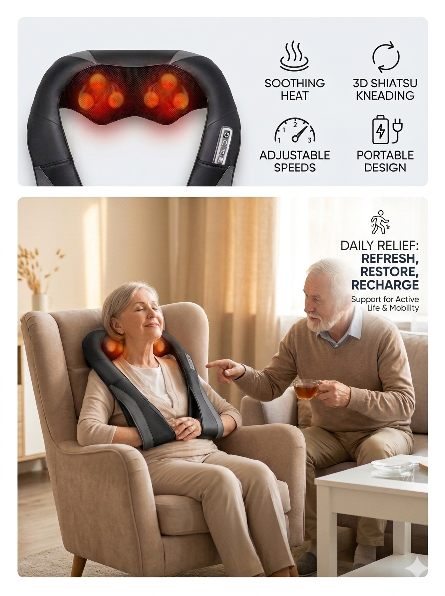 SOOTHEX || Recovery Shiatsu Heat Therapy Massager