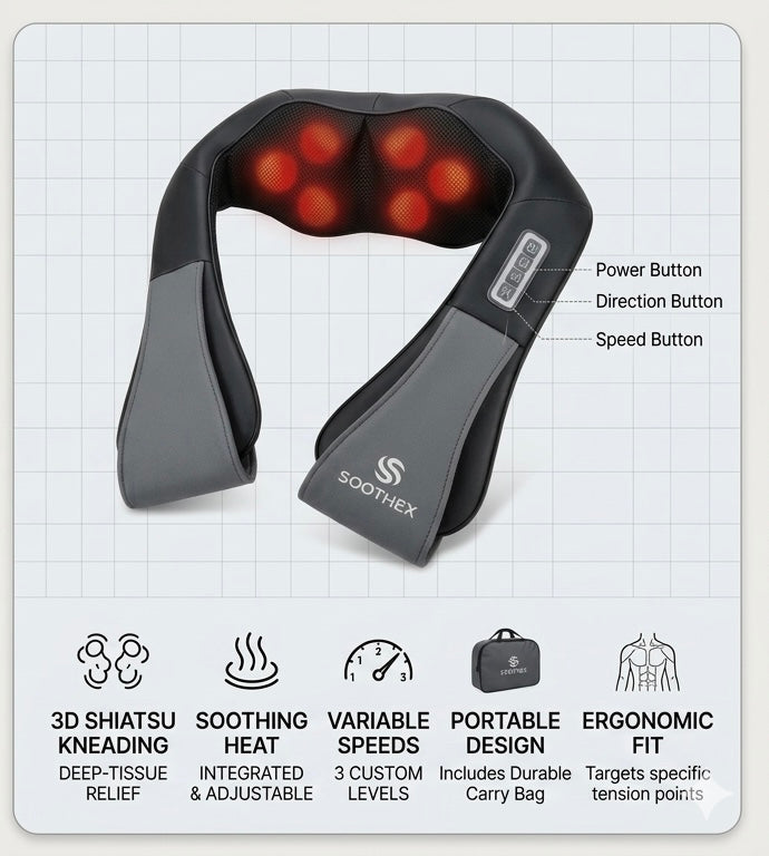 SOOTHEX || Recovery Shiatsu Heat Therapy Massager